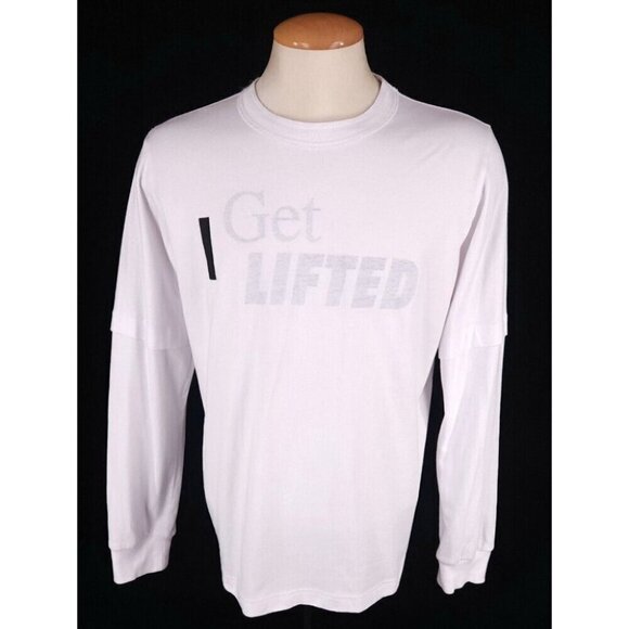 Sacai Get Lifted Long Sleeve T-Shirt 3 L Mens White Logo New RARE - Picture 1 of 13